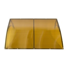 Козырёк над дверью Петрасвет S4026 Коричневы поликарбонат янтарный