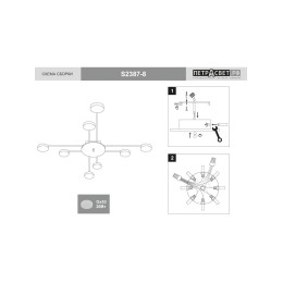 Люстра Петрасвет S2387-8, 8хGX53 макс, 20Вт