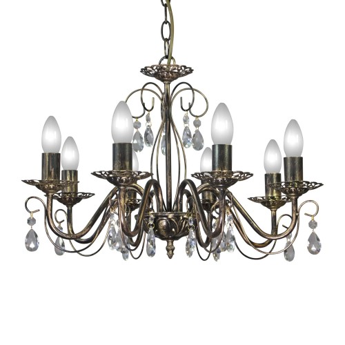 Люстра подвесная 8 ламп хрусталь Аврора S1154-8